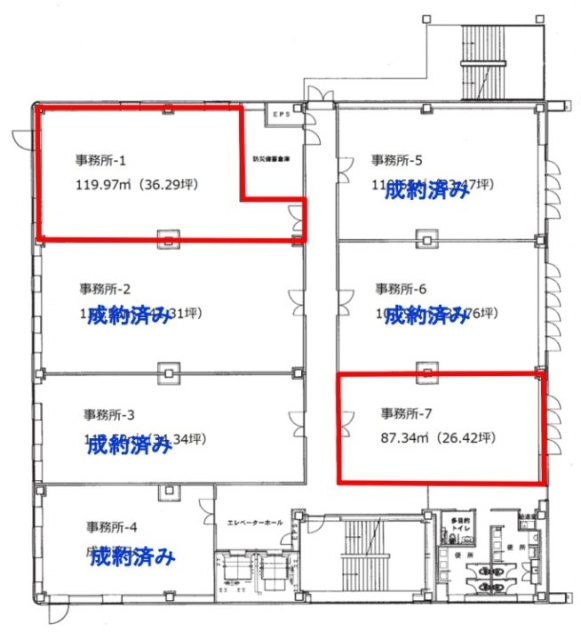 ハマシップモールビル4-7 間取り図