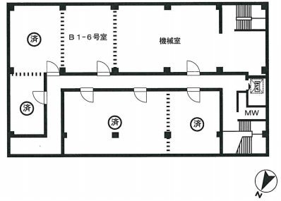 喜助新神田ビルB1-6 間取り図