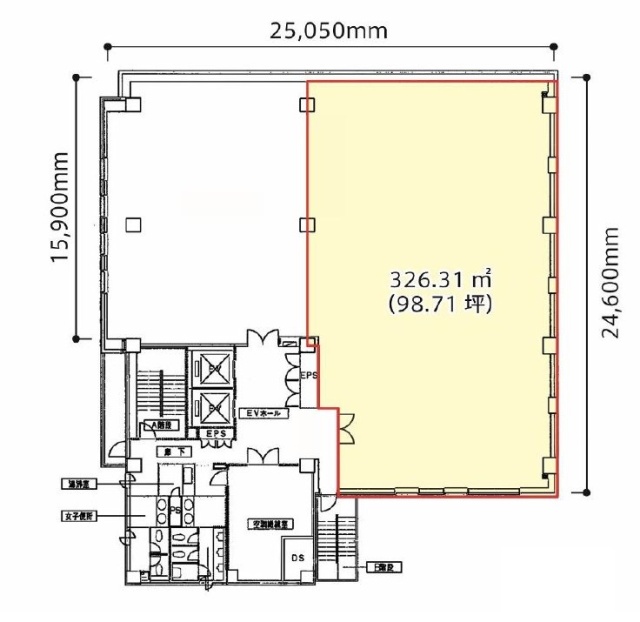 芝一丁目ビル7F 間取り図