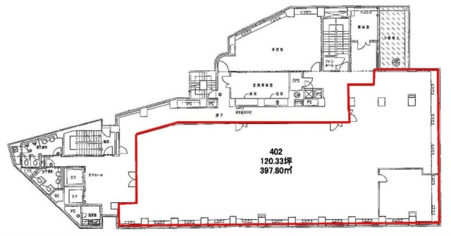 ジブラルタ生命原宿ビル4F 間取り図