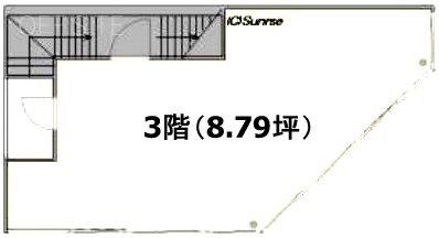 十番コアビル23F 間取り図