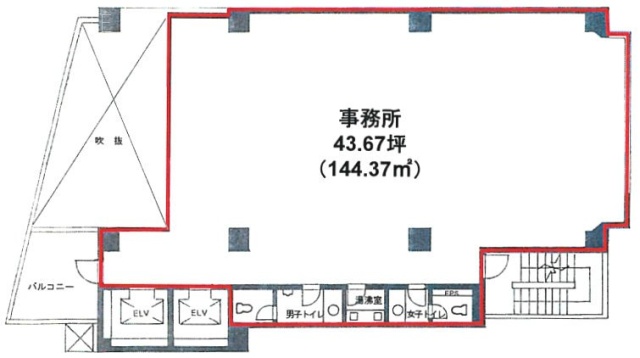 渋谷イースト(SHIBUYA EAST)ビル2F 間取り図