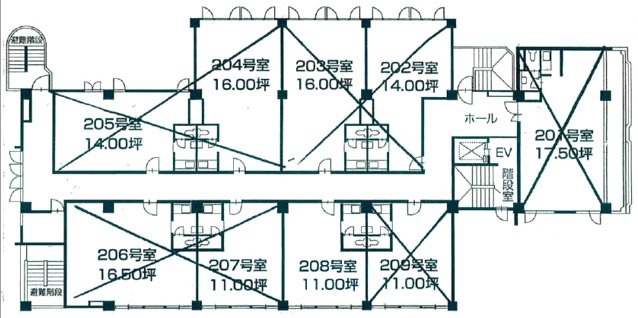 トーアホワイトハイツ208 間取り図