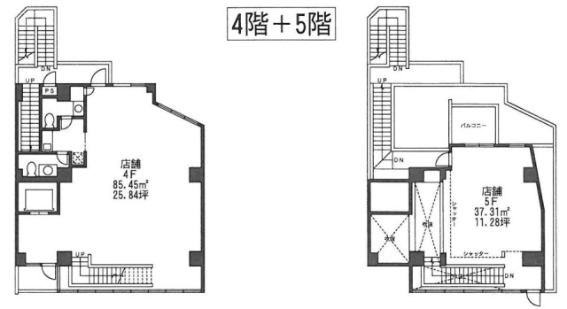 プラネックス・ボルタ4F～5F 間取り図