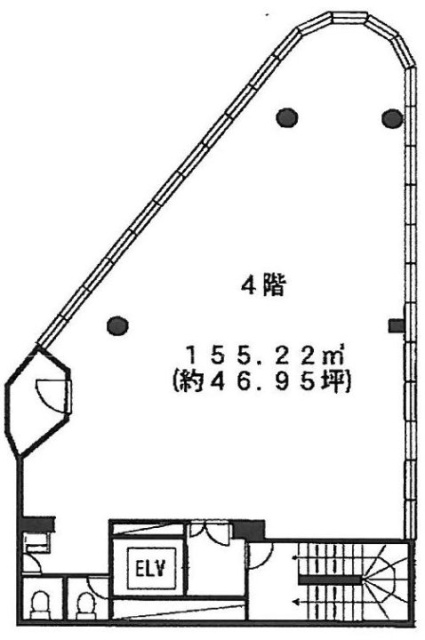 四谷4丁目32番4号ビル4F 間取り図