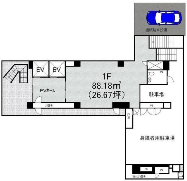 ブロンズビル1F 間取り図