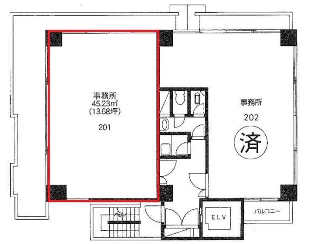 ナカダビル201 間取り図