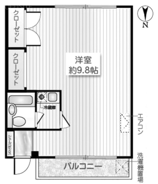 Nフラットビル5F 間取り図