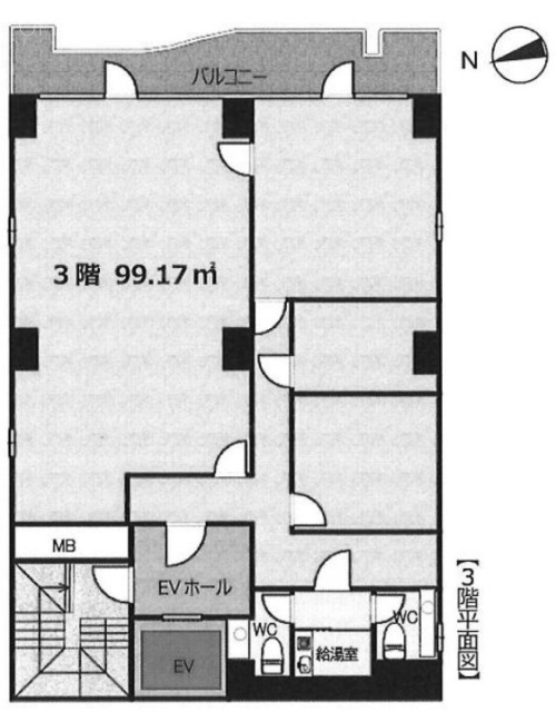 神田坂田ビル3F 間取り図