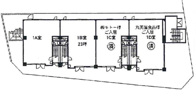 石橋松波ビル1A 間取り図