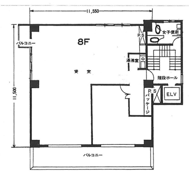 ツカコシビル8F 間取り図