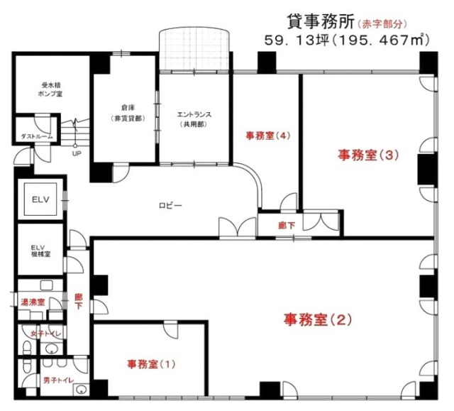 太陽ビル1F 間取り図