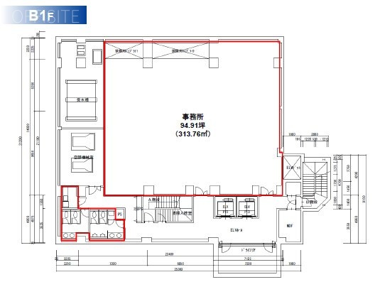 ジオ八丁堀B1F 間取り図