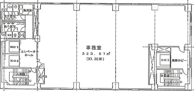 日本橋浜町Kビル11F 間取り図