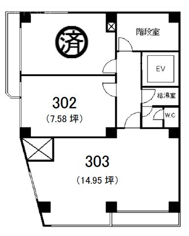 ハッピー本郷303 間取り図