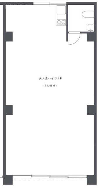矢ノ倉ハイツB 間取り図