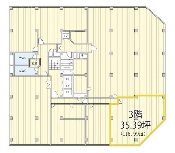 朝日ビル3F 間取り図