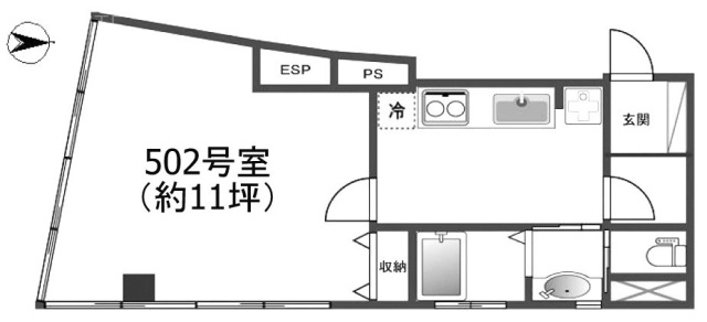 BLISS湯島ビル502 間取り図