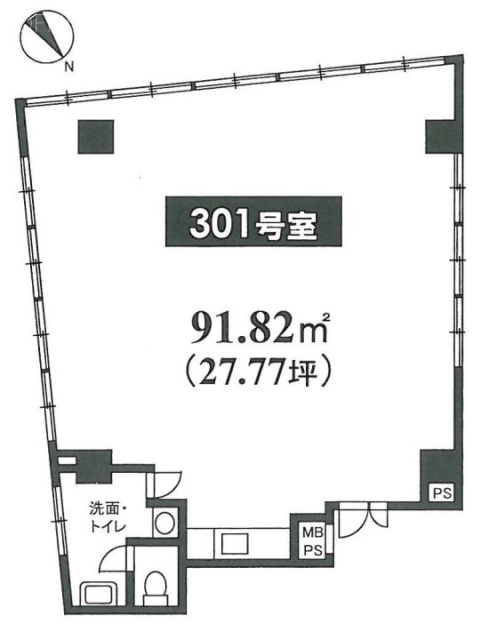 信濃町外苑ビル301 間取り図