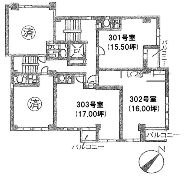 シャトー佐和302 間取り図