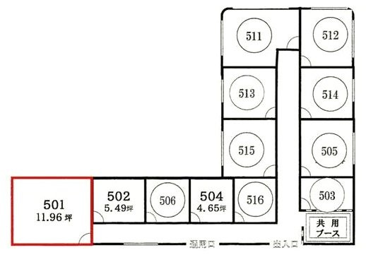 ミツボシ第3ビル501 間取り図