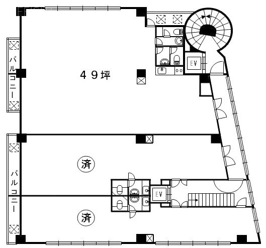 コーポクローバ瀬尾3F 間取り図