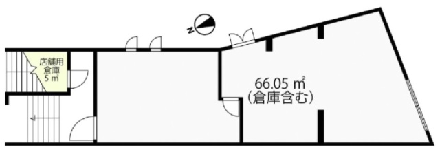 カノレーゼ大山ビル半地下1F 間取り図