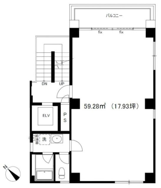 柏木片桐屋ビル5F 間取り図