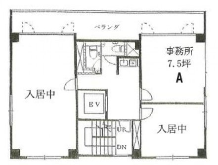 日本工築1号館ビルA 間取り図