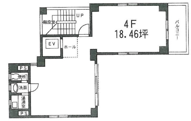 第2カタヤマビル4F 間取り図