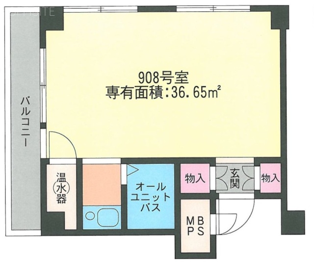 DIKマンション新橋908 間取り図