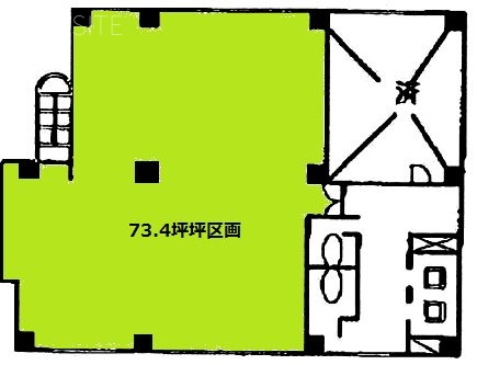 サンライズ新宿6F 間取り図