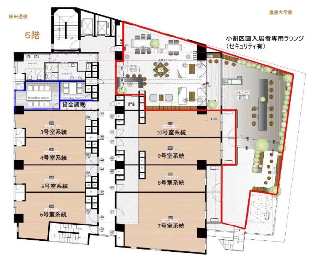 フロイントゥ三田507 間取り図