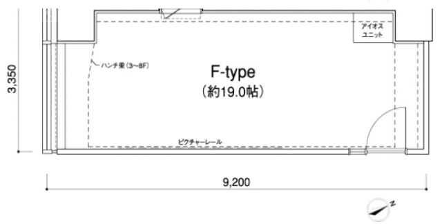 アイオス虎ノ門506 間取り図