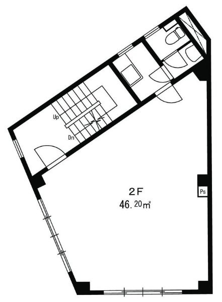 大築(おおつき)ビル2F 間取り図