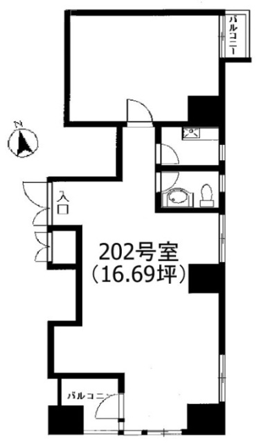 フェスタ花川戸202 間取り図