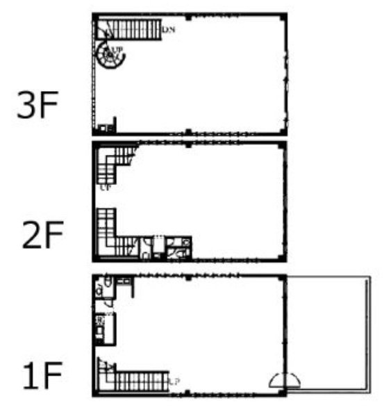 (仮)南砂一棟貸ビル1F～3F 間取り図