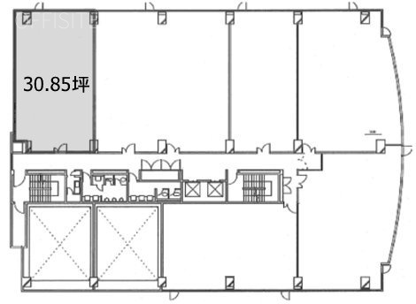 大樹生命北千住ビル6F 間取り図