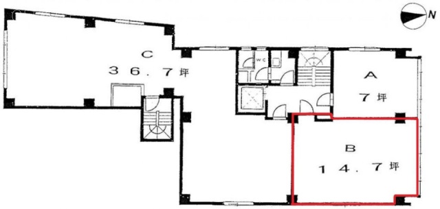 第2太閤(たいこう)ビルB 間取り図
