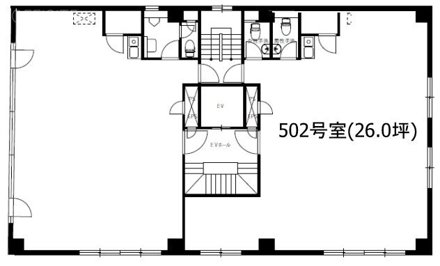 八丁堀共同(入船屋)ビル502 間取り図