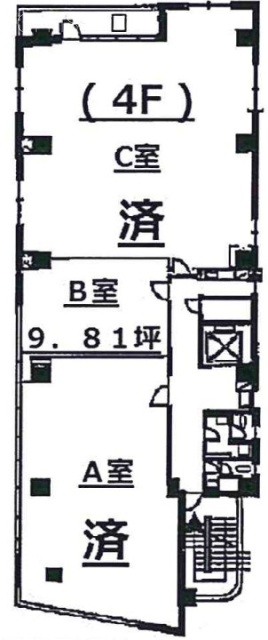 平松川崎ビルB 間取り図