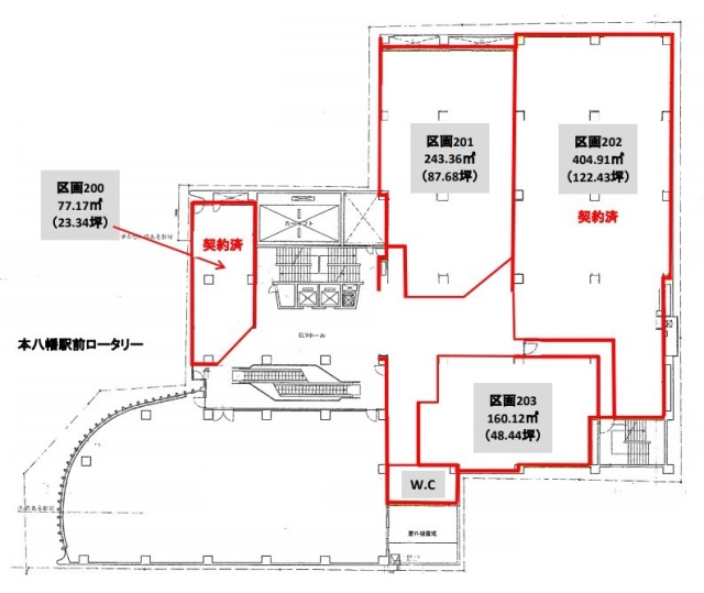 八幡籏ビル203 間取り図