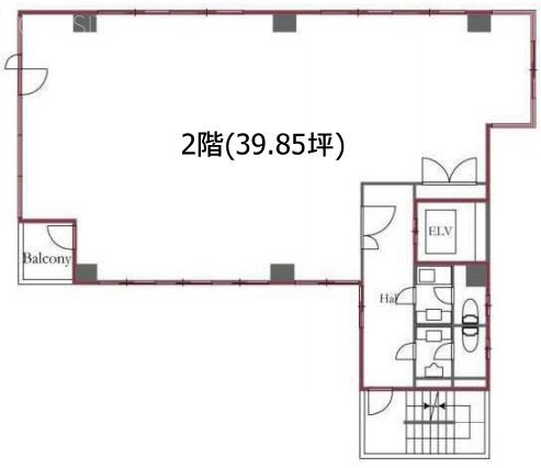 八丁堀ウエストコート2F 間取り図