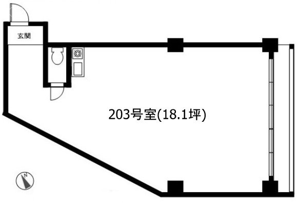 明穂マンションビル203 間取り図