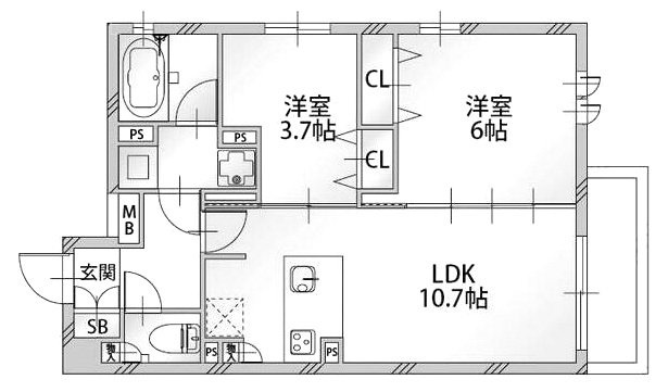 セレニティー原宿203 間取り図