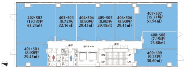 クロスオフィス渋谷501 間取り図