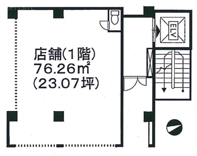 麻布尾又ビル1F 間取り図