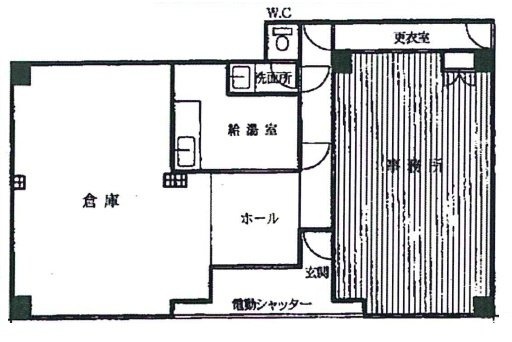 柏市明原2丁目事務所ビル1F 間取り図