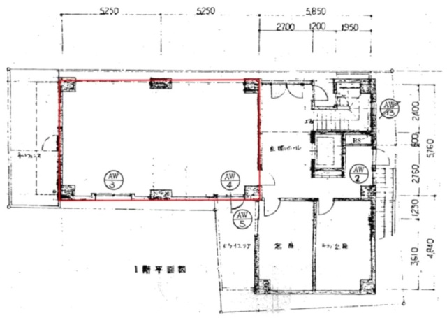 全日自労会館1F 間取り図