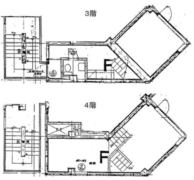CUBE北参道3F～4F 間取り図